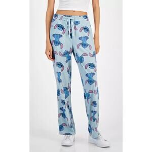 NEW Macy's Disney Stitch Drawstring Lounge Pants Size Small Blue Lilo Pajama Pjs